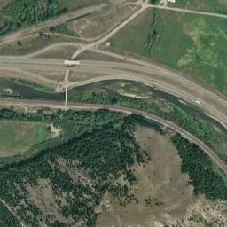 Phosphate Road & Interstate 90, Garrison High Resolution Satellite Map