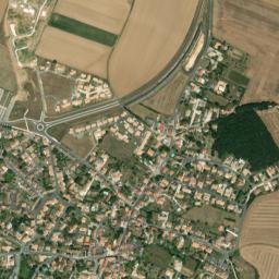Échillais map(satellite map)