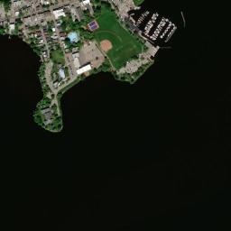 Satellite view of Lac Saint Louis Pointe Claire