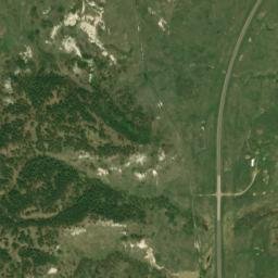 South Dakota 79, Custer National Forest High Resolution Satellite Map