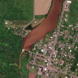 201-205 N Bluff Ave Prairie Farm WI High Resolution Satellite Map