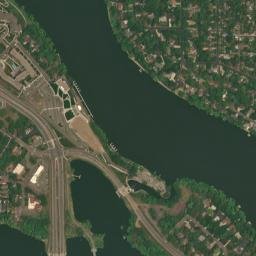 West River Road, Mississippi National River and Recreation Ar High Resolution Satellite Map