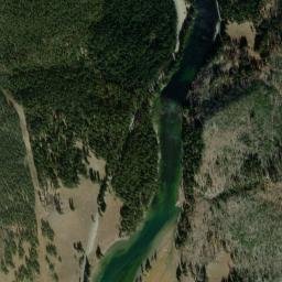 Near Yellowstone National Park High Resolution Satellite Map