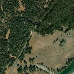 U.S. 20 Yellowstone National Park WY High Resolution Satellite Map