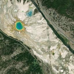 Yellowstone National Park U.S. 89 Yellowstone National Park W High Resolution Satellite Map