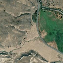 Old West Scenic Bikeway, John Day Fossil Beds National Monume High Resolution Satellite Map