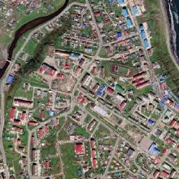 Yuzhno-Kurilsk map(satellite map)
