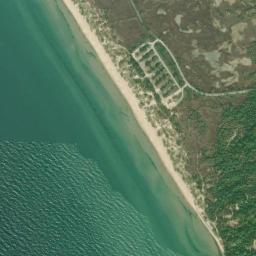 Satellite view of Sandbanks Provincial Park