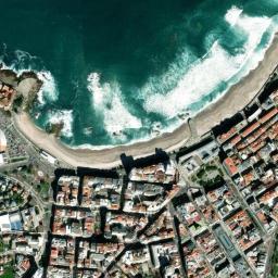 Satellite view of Praia do Orzán