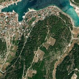 Pučišća map(satellite map)