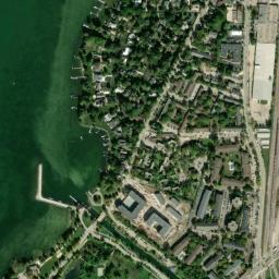 Satellite view of Lake Mendota Tenny Park