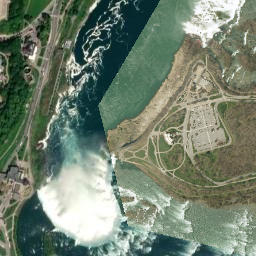 The beautiful Niagara Falls Satellite Map