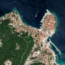 Korčula map(satellite map)