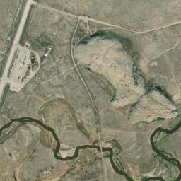 Satellite view of Independence Rock