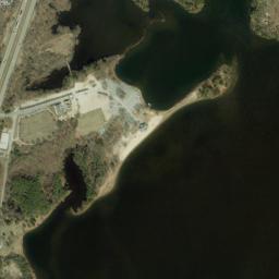 Satellite view of Webster Lake Memorial Beach