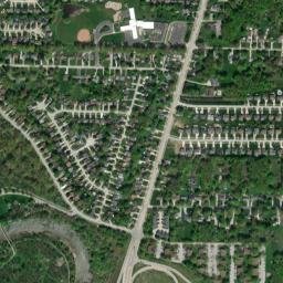 Oak Hill Village Ohio High Resolution Satellite Map