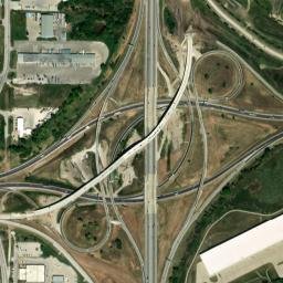 Interstate 235 & Interstate 80 & Interstate High Resolution Satellite Map
