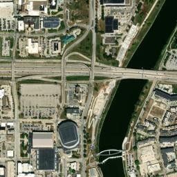 East Village, Des Moines, IA, USA High Resolution Satellite Map