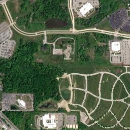 Highland Hills Ohio High Resolution Satellite Map