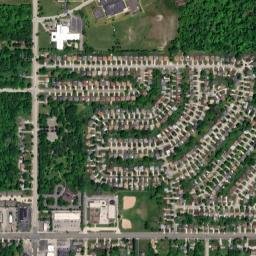 Warrensville Ohio High Resolution Satellite Map