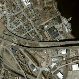 East New London Connecticut High Resolution Satellite Map