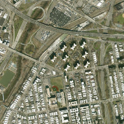 Bronx River Houses New York High Resolution Satellite Map