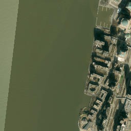 Battery Park City New York High Resolution Satellite Map