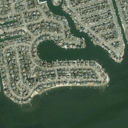 Copiague Harbor New York High Resolution Satellite Map