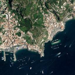 Amalfi Coast, Italy Satellite Map