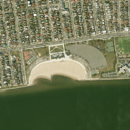 Manhattan Beach New York High Resolution Satellite Map