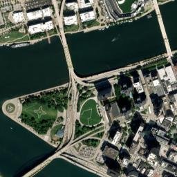 Roberto Clemente Bridge, Pittsburgh, PA  Satellite Map