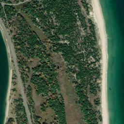 Satellite view of Sandy Hook Fishing Beach