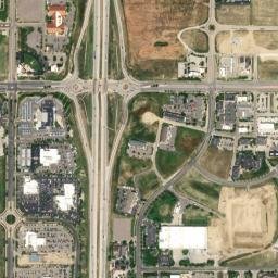 County Road 26 & Interstate 25 & Crossroads Blvd, Lov High Resolution Satellite Map