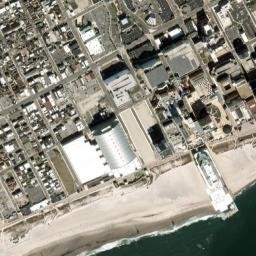Boardwalk, Atlantic City, NJ, United States High Resolution Satellite Map