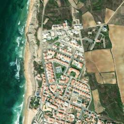 Satellite view of Praia da Areia Branca