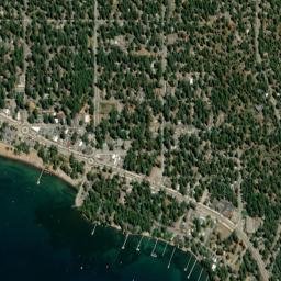 Kings Beach California High Resolution Satellite Map