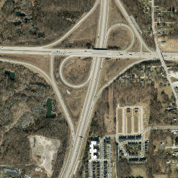 Highway 45 & Highway 37, Bloomington, IN High Resolution Satellite Map
