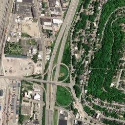 Brighton Corner Ohio High Resolution Satellite Map