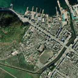 T’ongch’ŏn-ŭp map(satellite map)