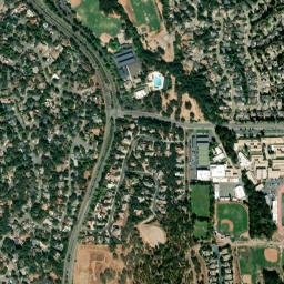 Oak Ridge Village California High Resolution Satellite Map