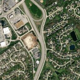 Woods Mill Road Town and Country MO High Resolution Satellite Map