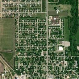 100-106 East James Street Moundridge KS High Resolution Satellite Map