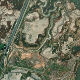 Teal California High Resolution Satellite Map