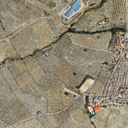 Chilluévar map(satellite map)