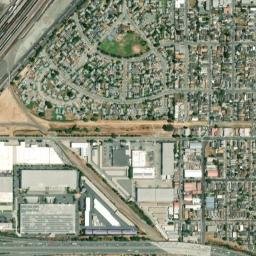 Atchison Village California High Resolution Satellite Map