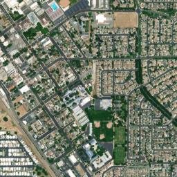 Brentwood California High Resolution Satellite Map