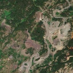 Million Dollar Highway, Uncompahgre National Forest, Ridgway, High Resolution Satellite Map