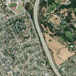 Satellite view of Lake Chabot Golf Course
