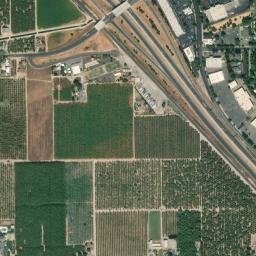 Modesto California  High Resolution Satellite Map