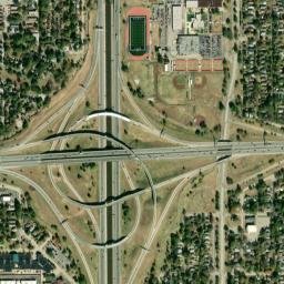 US-81 & US-54 & US-81 Wichita KS High Resolution Satellite Map